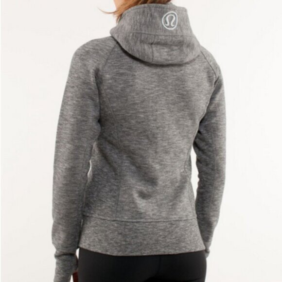Lululemon Scuba Hoodie Size 2 Gray Full Zip Fitted Pockets Hooded Gym Athletic - Picture 12 of 12